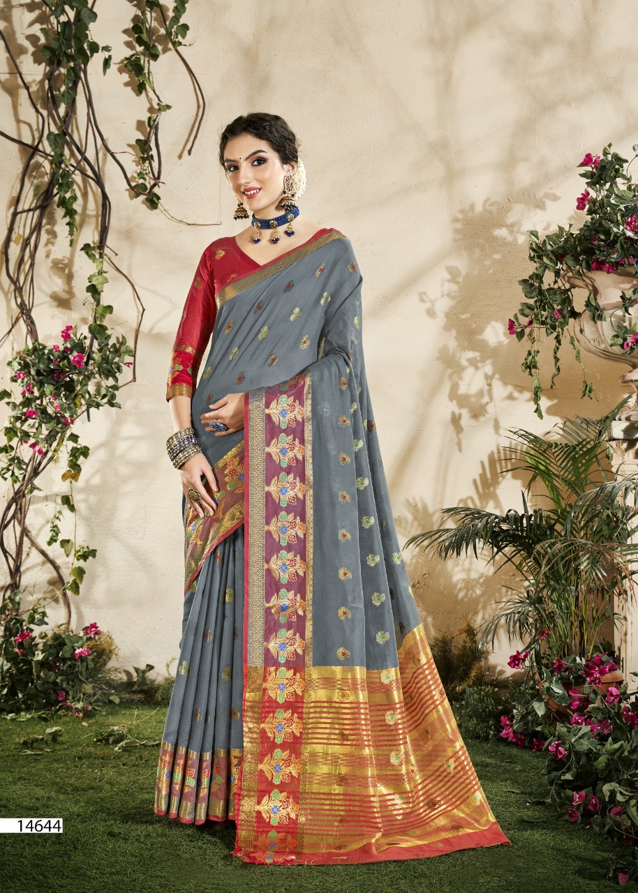 shakunt nandeshwar cotton regal look saree catalog