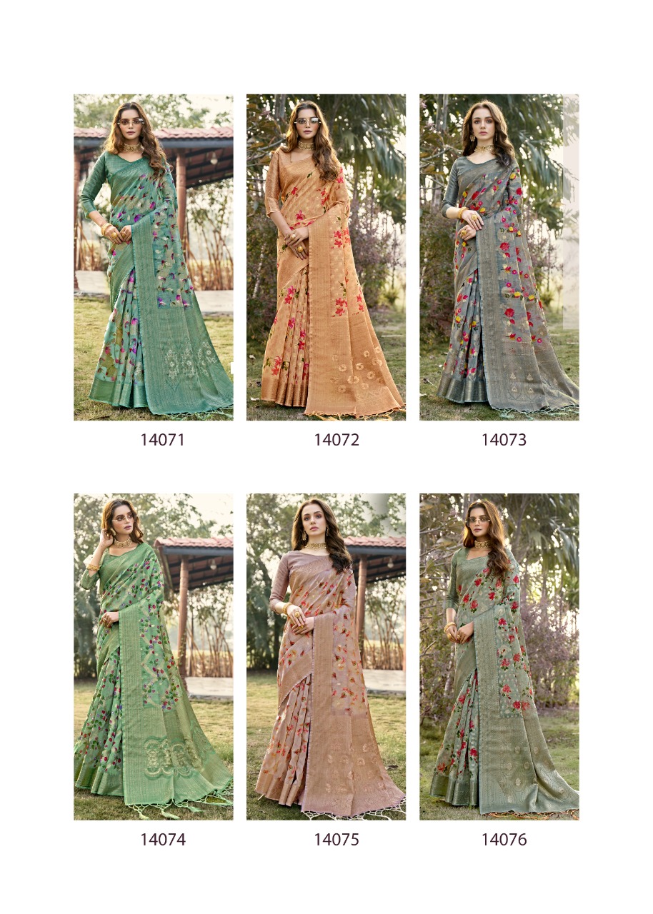 shakunt weaves antra digital art silk regal look saree catalog