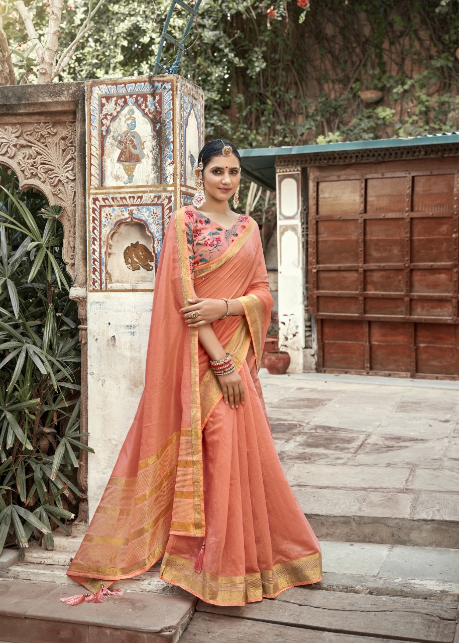 shakunt Weaves chandramallika cotton regal look saree catalog