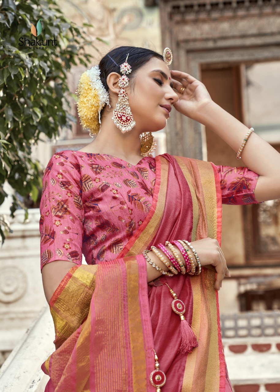 shakunt Weaves chandramallika cotton regal look saree catalog