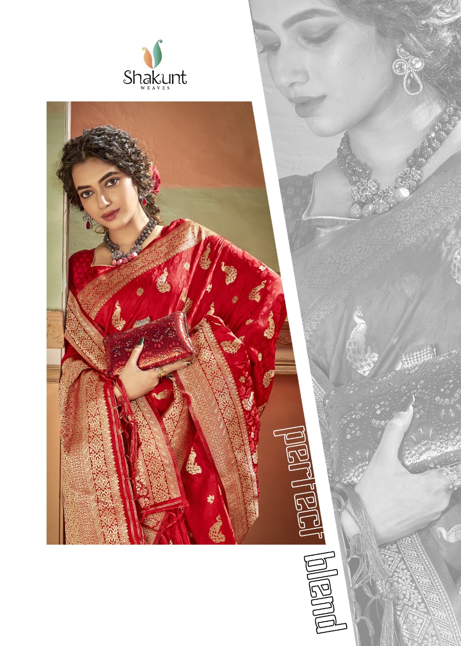 shakunt weaves jagruti fancy silk regal look saree catalog