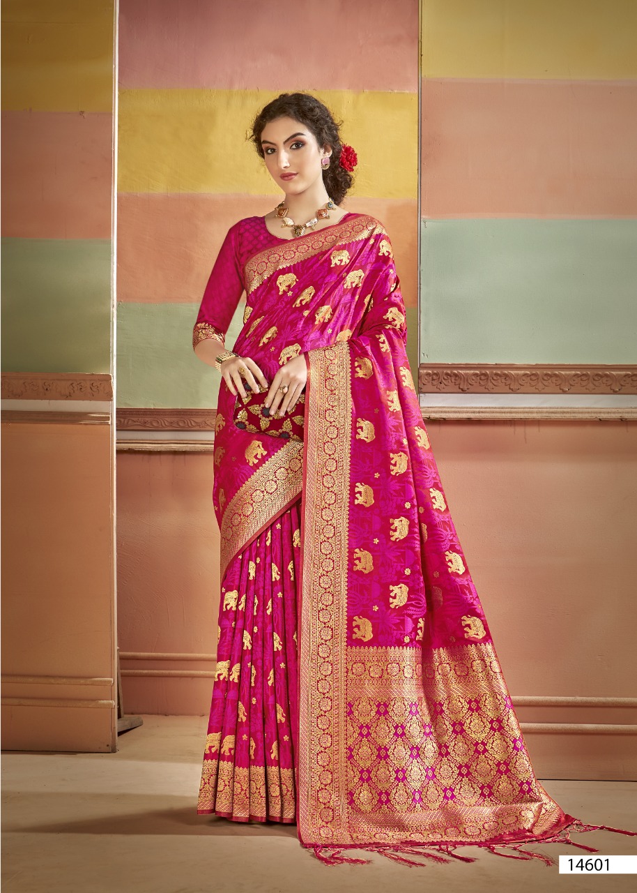 shakunt weaves jagruti fancy silk regal look saree catalog