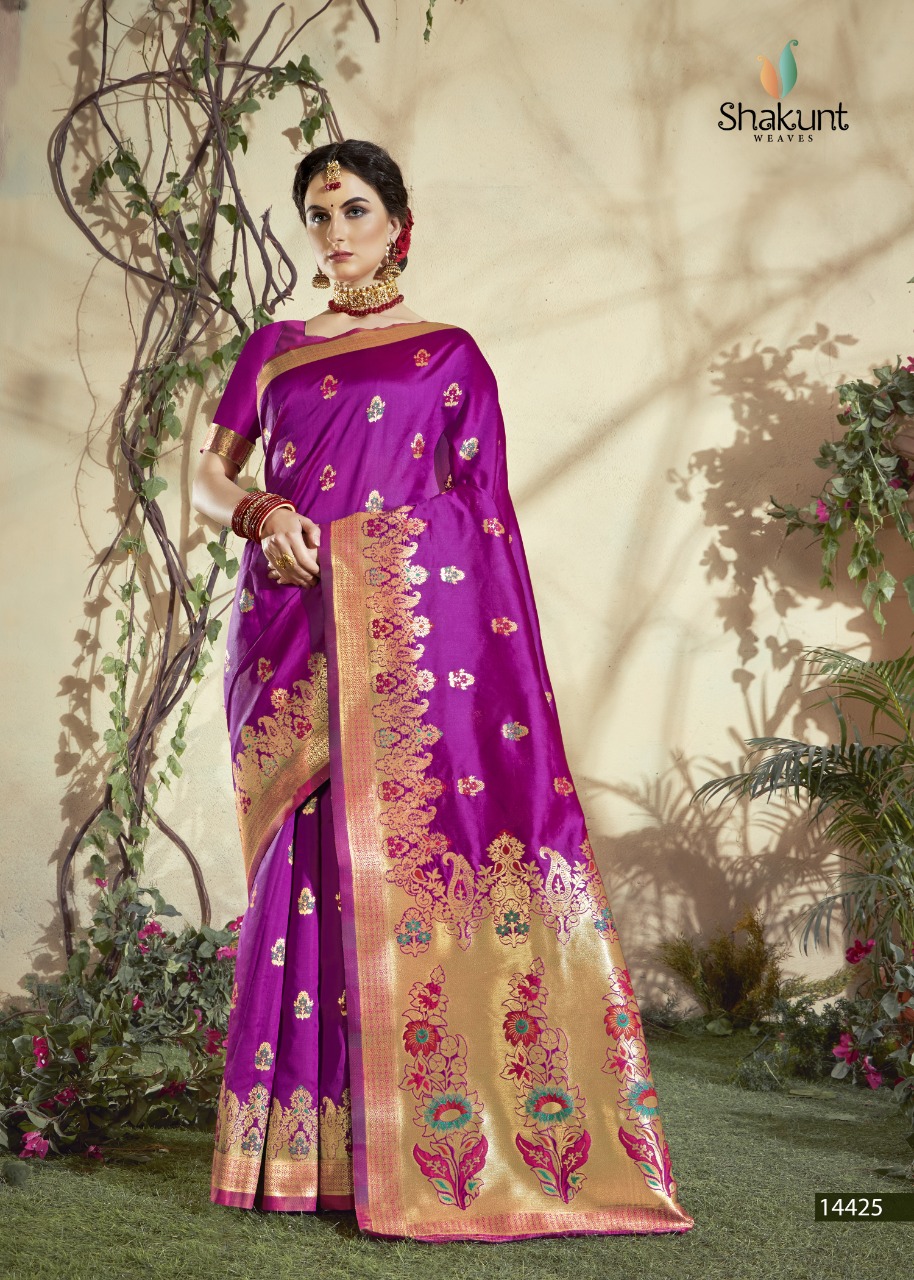 shakunt weaves shaktipujan silk  regal look saree catalog