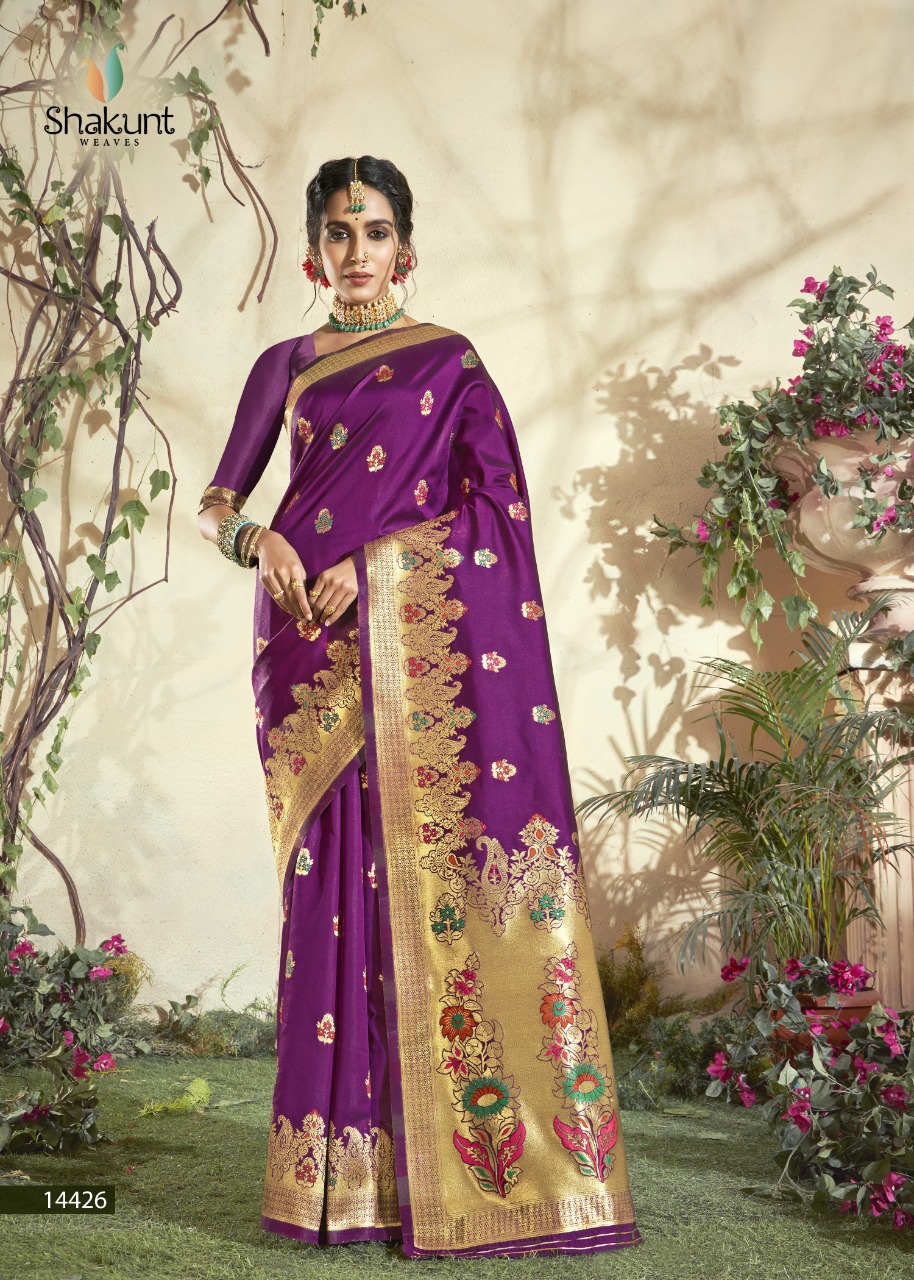 shakunt weaves shaktipujan silk  regal look saree catalog