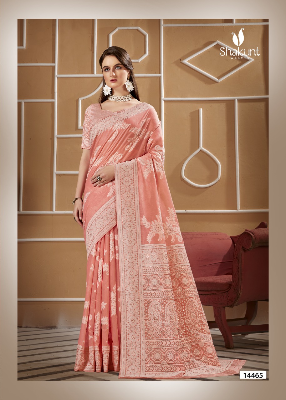 shakunt weaves SKS LINEN 3018 linen gorgeous look saree catalog