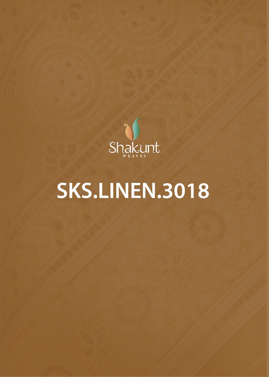 shakunt weaves SKS LINEN 3018 linen gorgeous look saree catalog