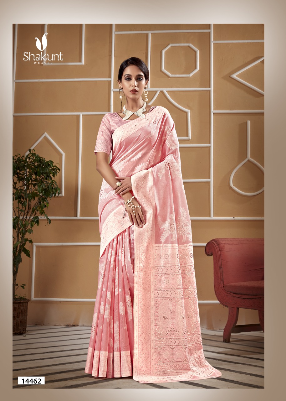 shakunt weaves SKS LINEN 3018 linen gorgeous look saree catalog