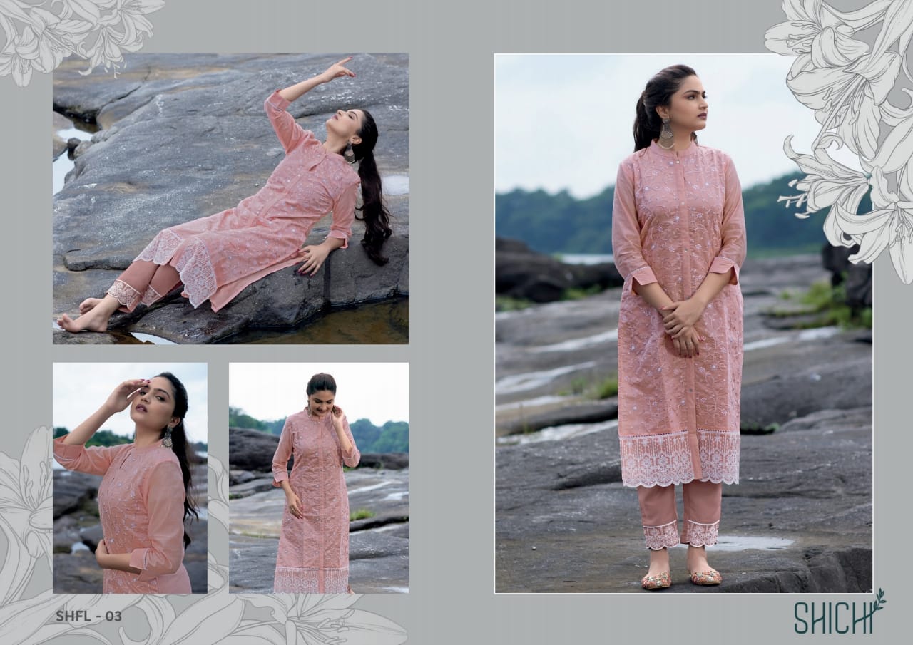 shichi falak chanderi new and modern style top bottom catalog