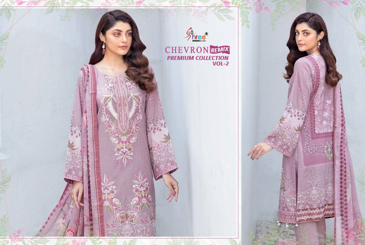 shree fab chevron remix premium collection 02 classic trendy look salwar suit siffon dupatta catalog