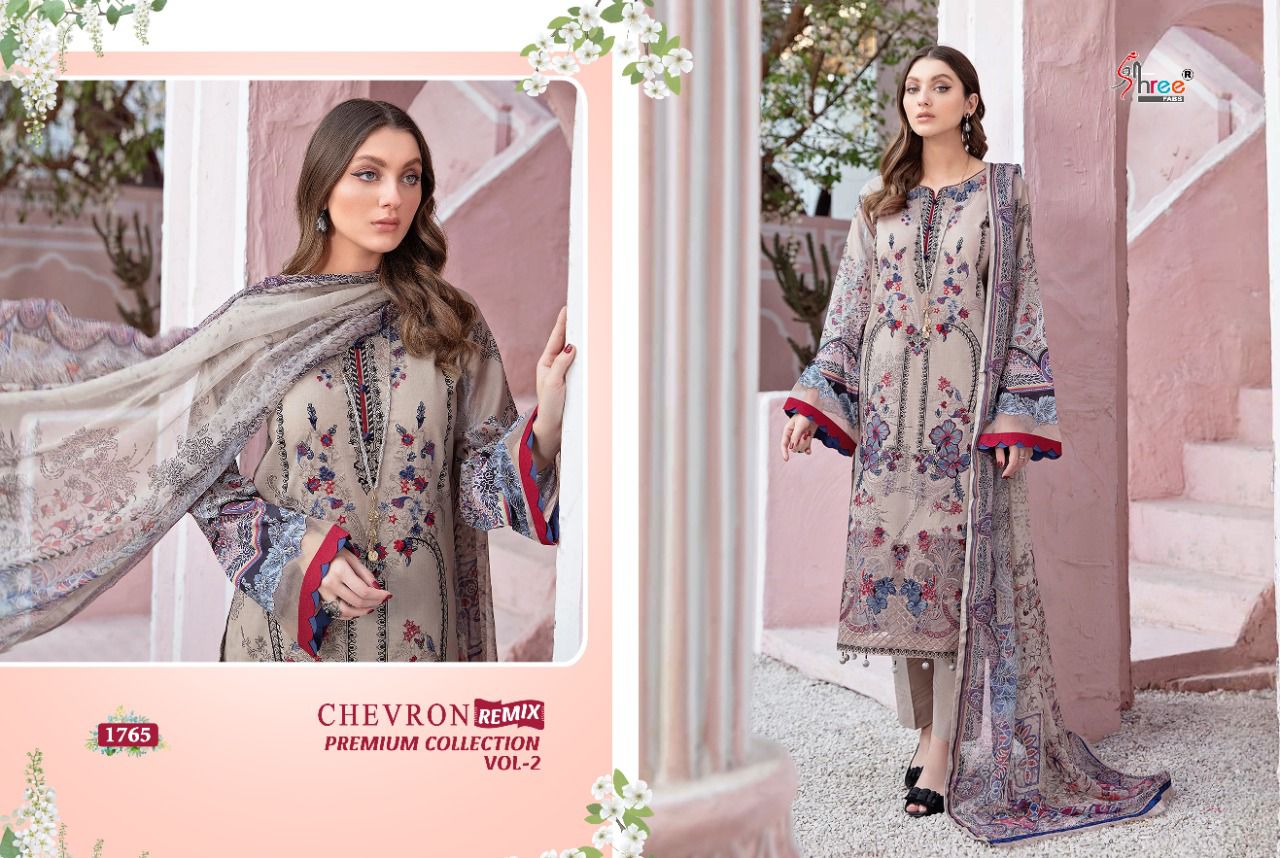 shree fab chevron remix premium collection 02 classic trendy look salwar suit siffon dupatta catalog