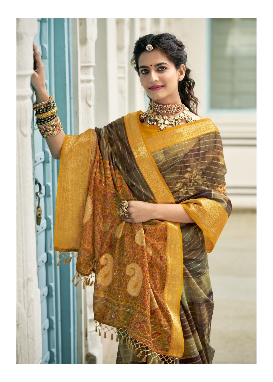 triveni dwarika cotton exclusive print saree catalog