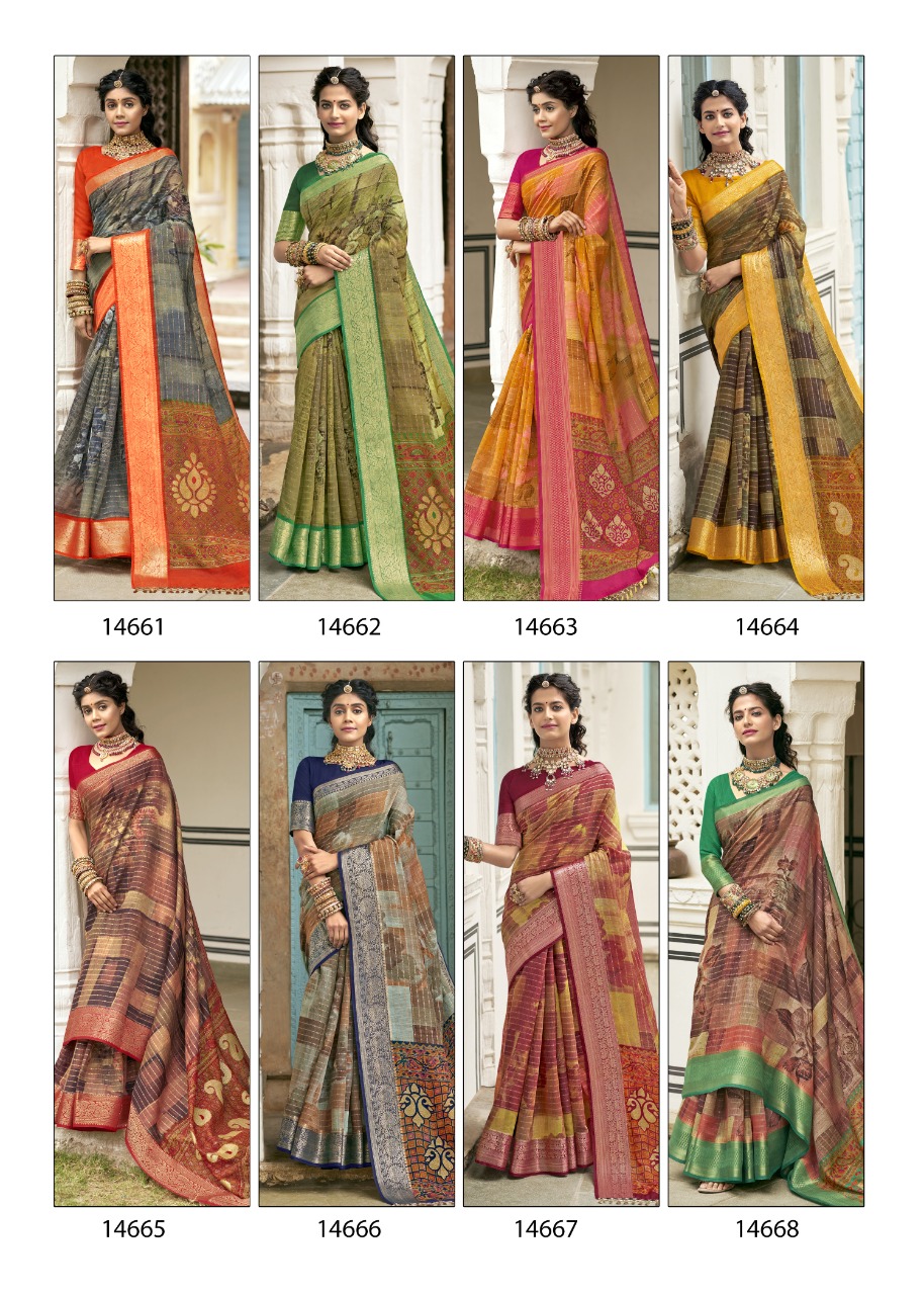 triveni dwarika cotton exclusive print saree catalog