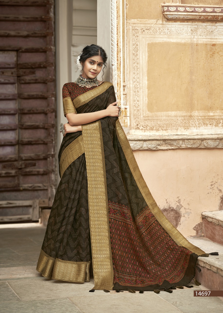 triveni fragrance cotton  regal look saree catalog