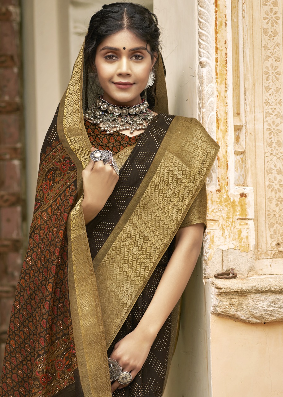 triveni fragrance cotton  regal look saree catalog