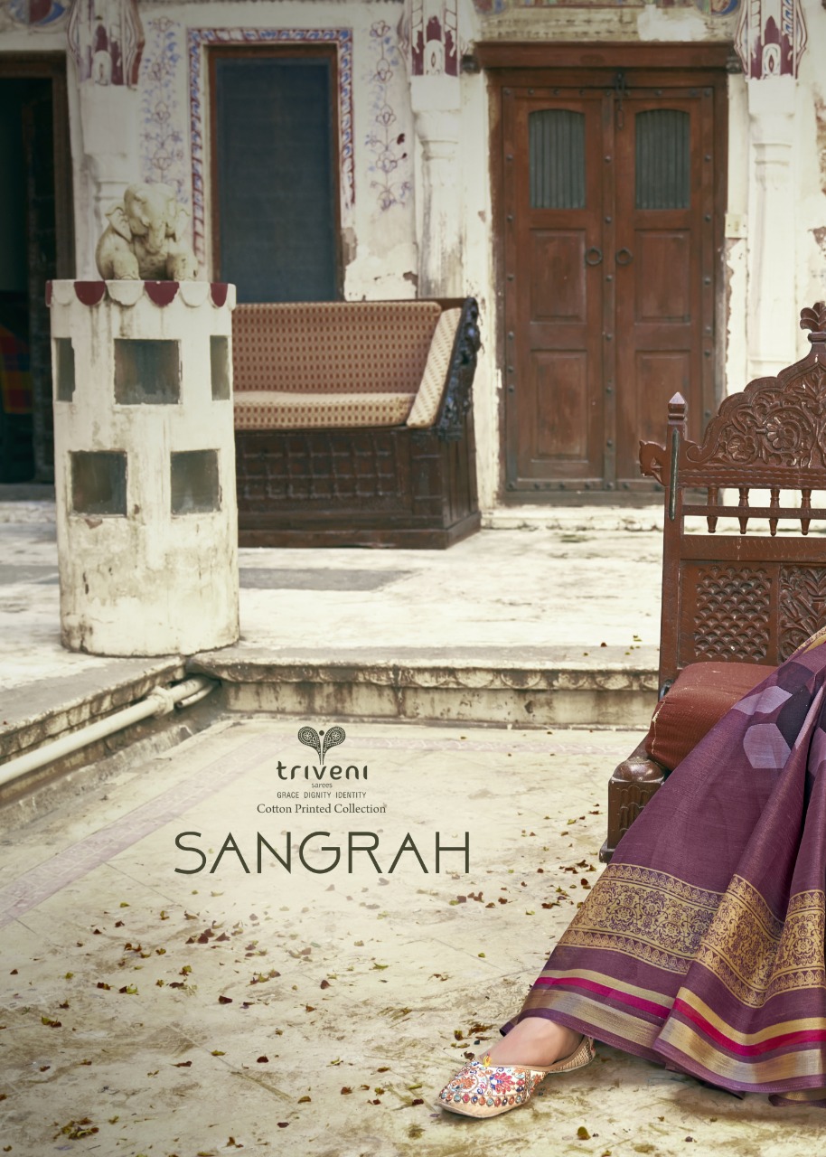 triveni sangrah cotton exclusive print saree catalog