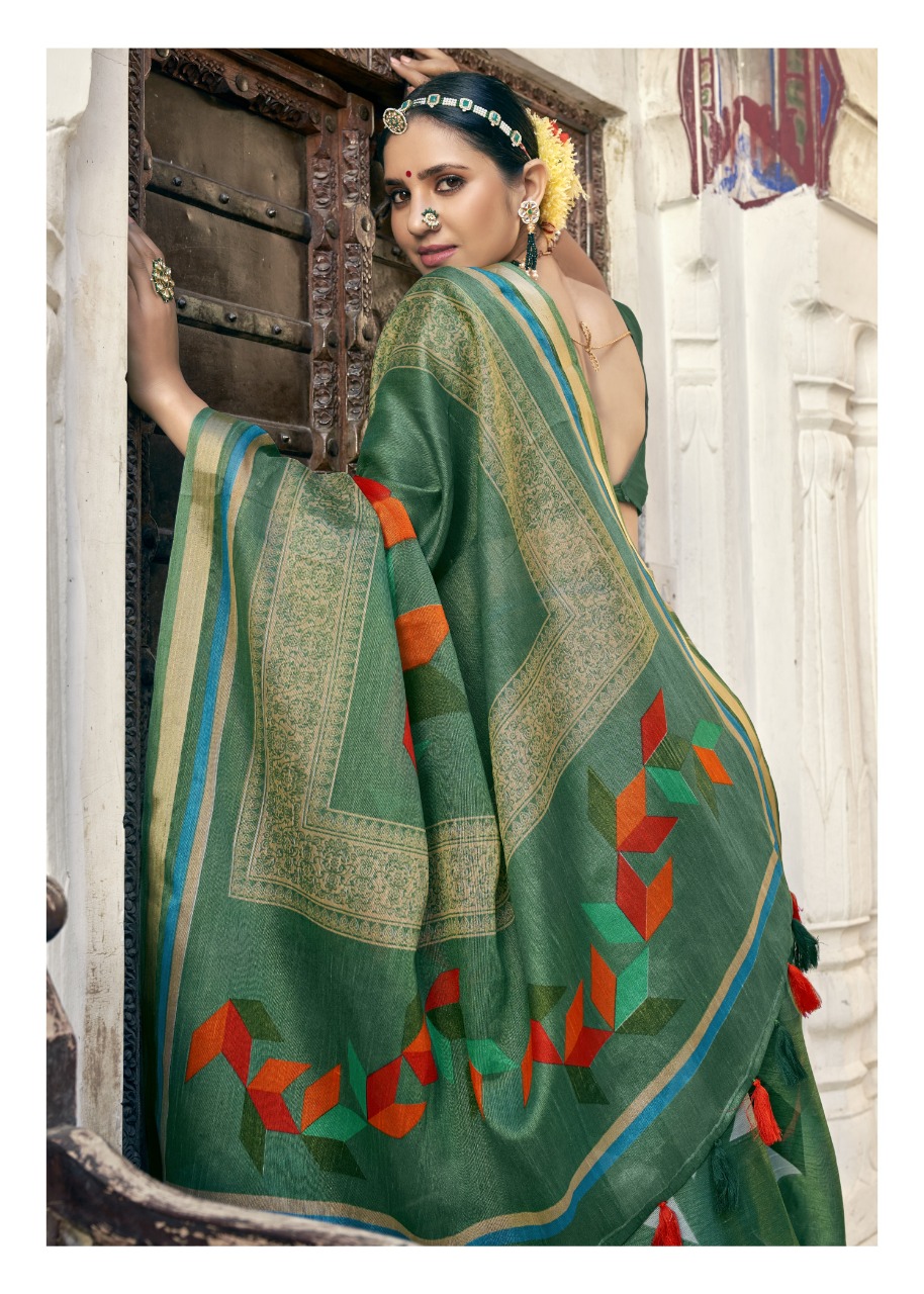 triveni sangrah cotton exclusive print saree catalog