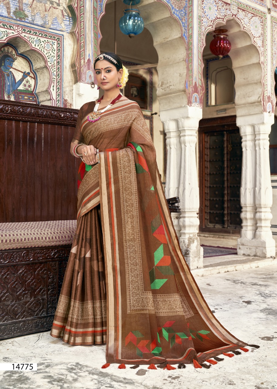 triveni sangrah cotton exclusive print saree catalog