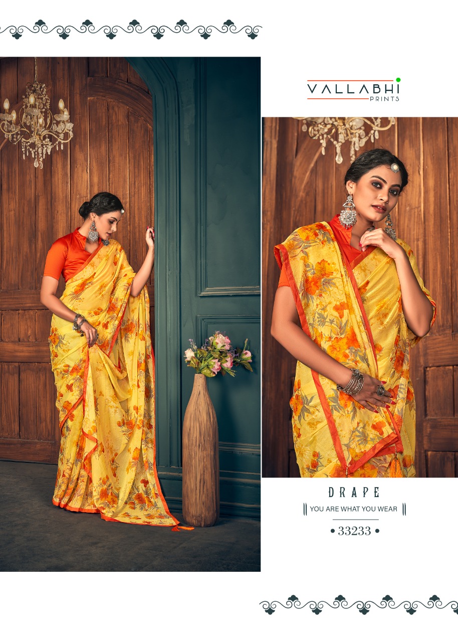 vallabhi print  HI CHEL CHABILI georgette attractive look saree catalog