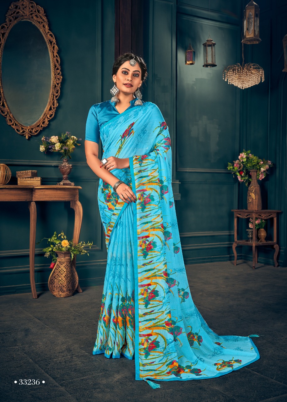 vallabhi print  HI CHEL CHABILI georgette attractive look saree catalog