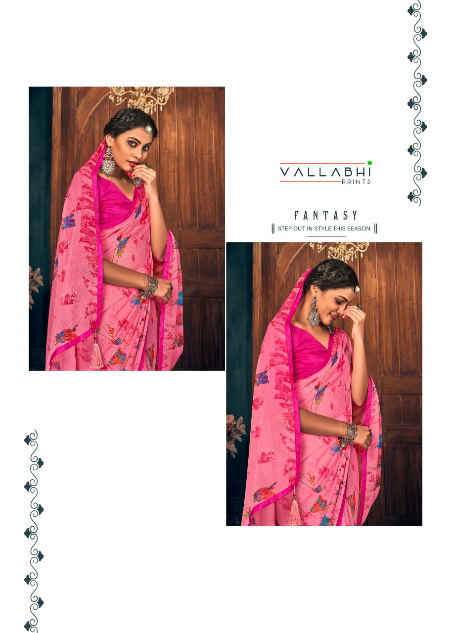 vallabhi print  HI CHEL CHABILI georgette attractive look saree catalog