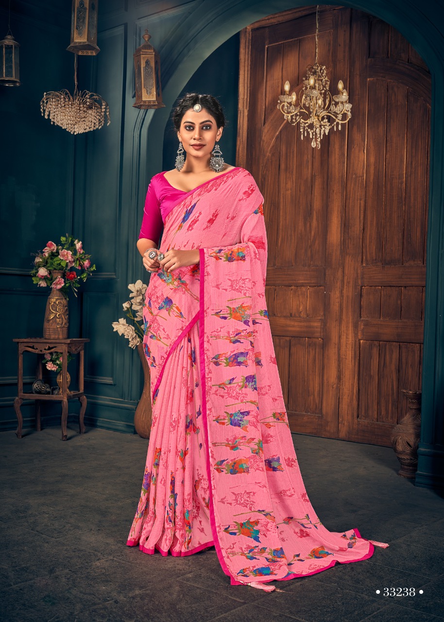 vallabhi print  HI CHEL CHABILI georgette attractive look saree catalog