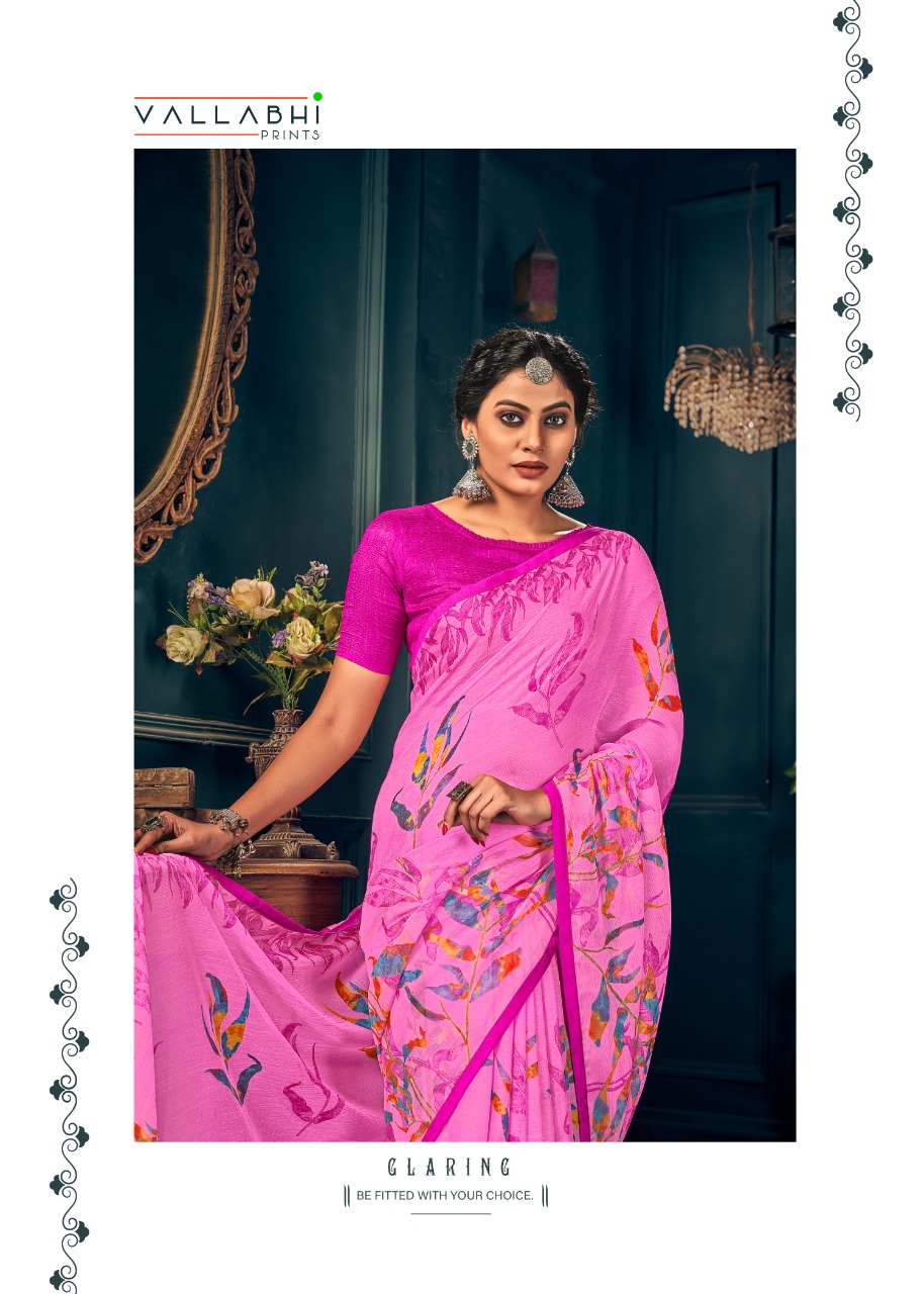 vallabhi print  HI CHEL CHABILI georgette attractive look saree catalog