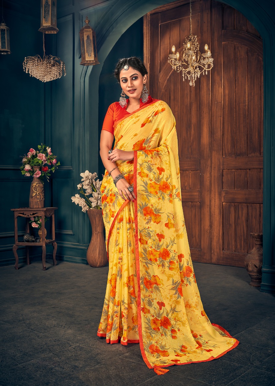 vallabhi print  HI CHEL CHABILI georgette attractive look saree catalog