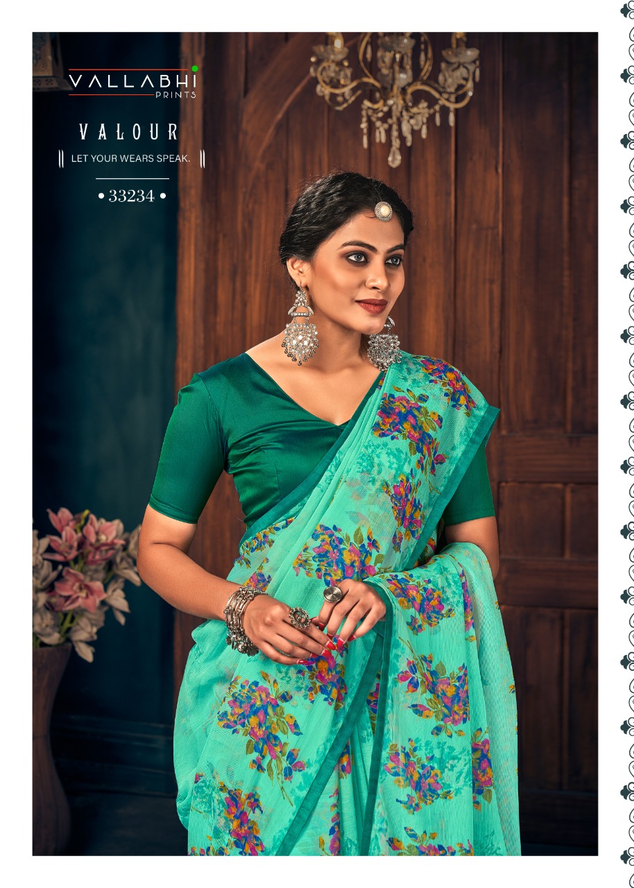 vallabhi print  HI CHEL CHABILI georgette attractive look saree catalog