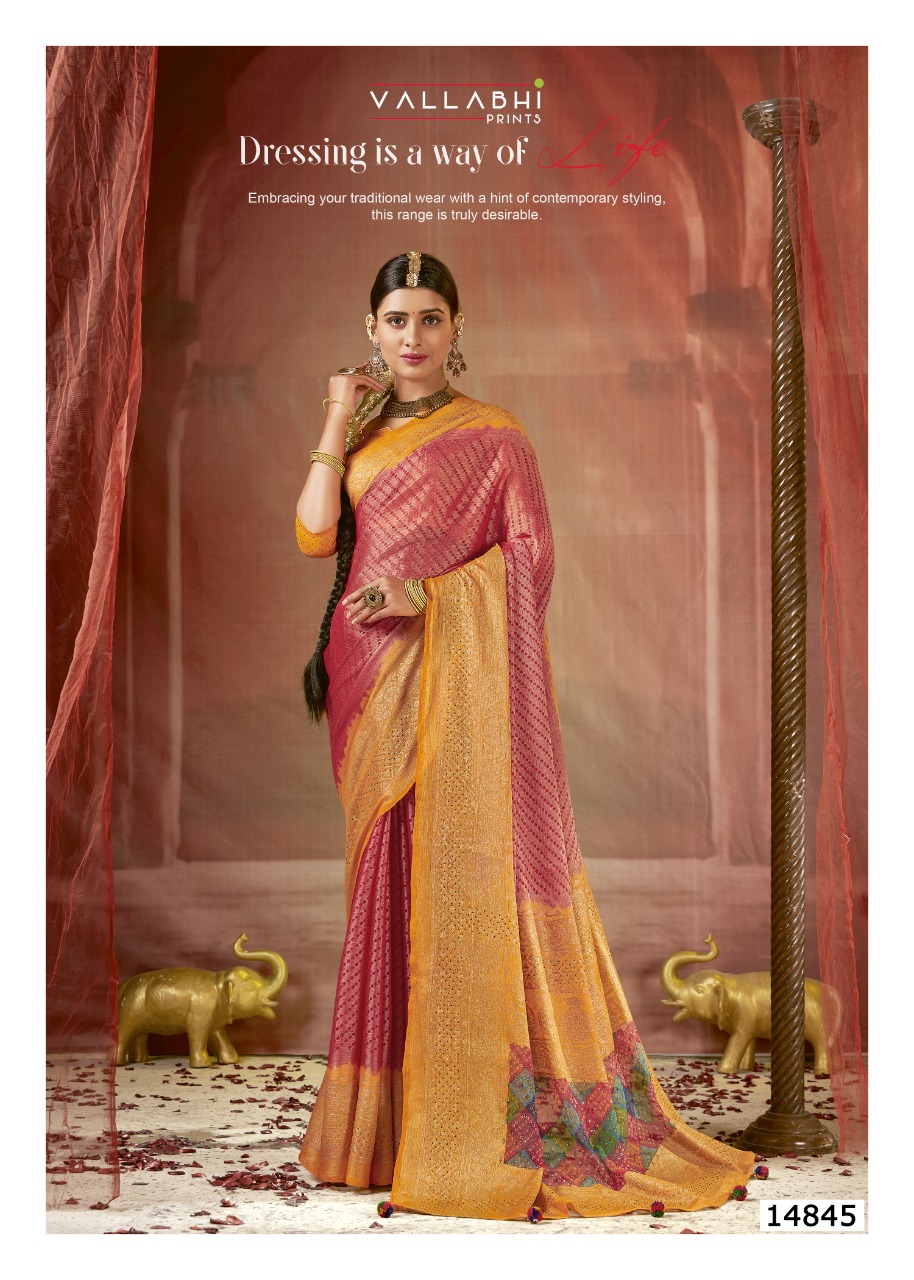 vallabhi print aayu brasso innovative style saree catalog