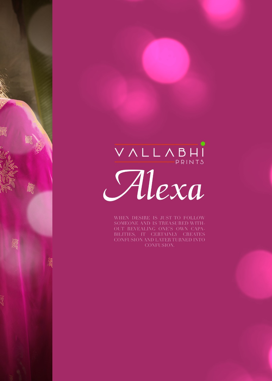 Vallabhi print alexa weightless regal look saree catalog