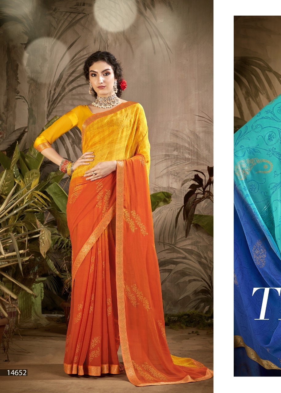 Vallabhi print alexa weightless regal look saree catalog