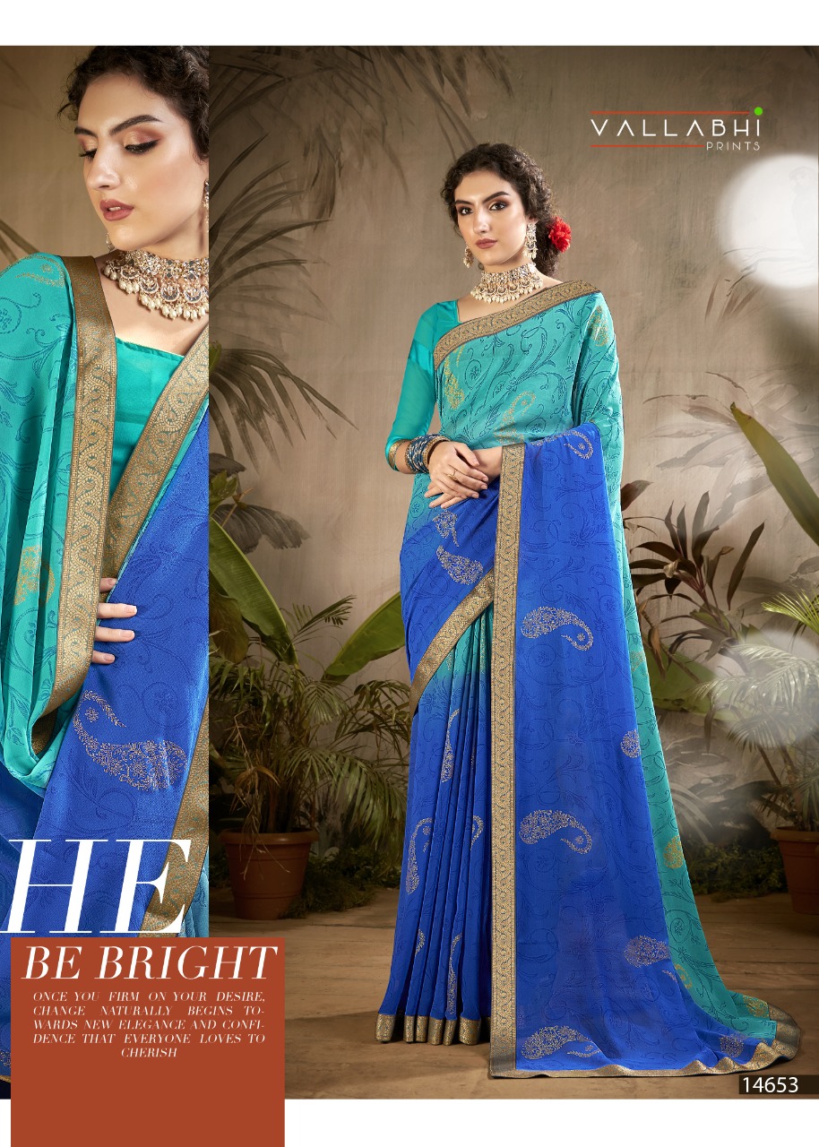 Vallabhi print alexa weightless regal look saree catalog