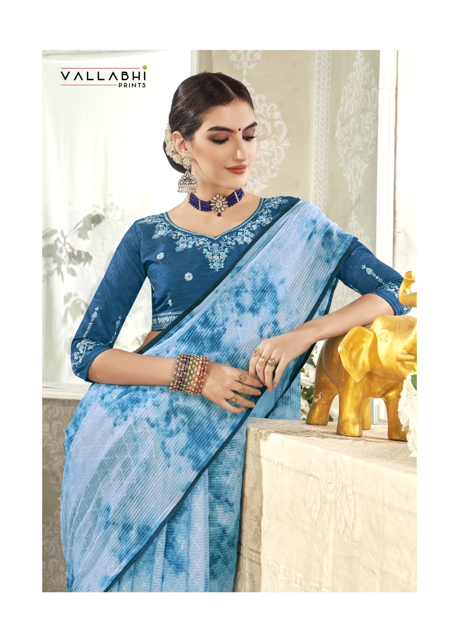 vallabhi print atharva ved crochet gorgeous look saree catalog