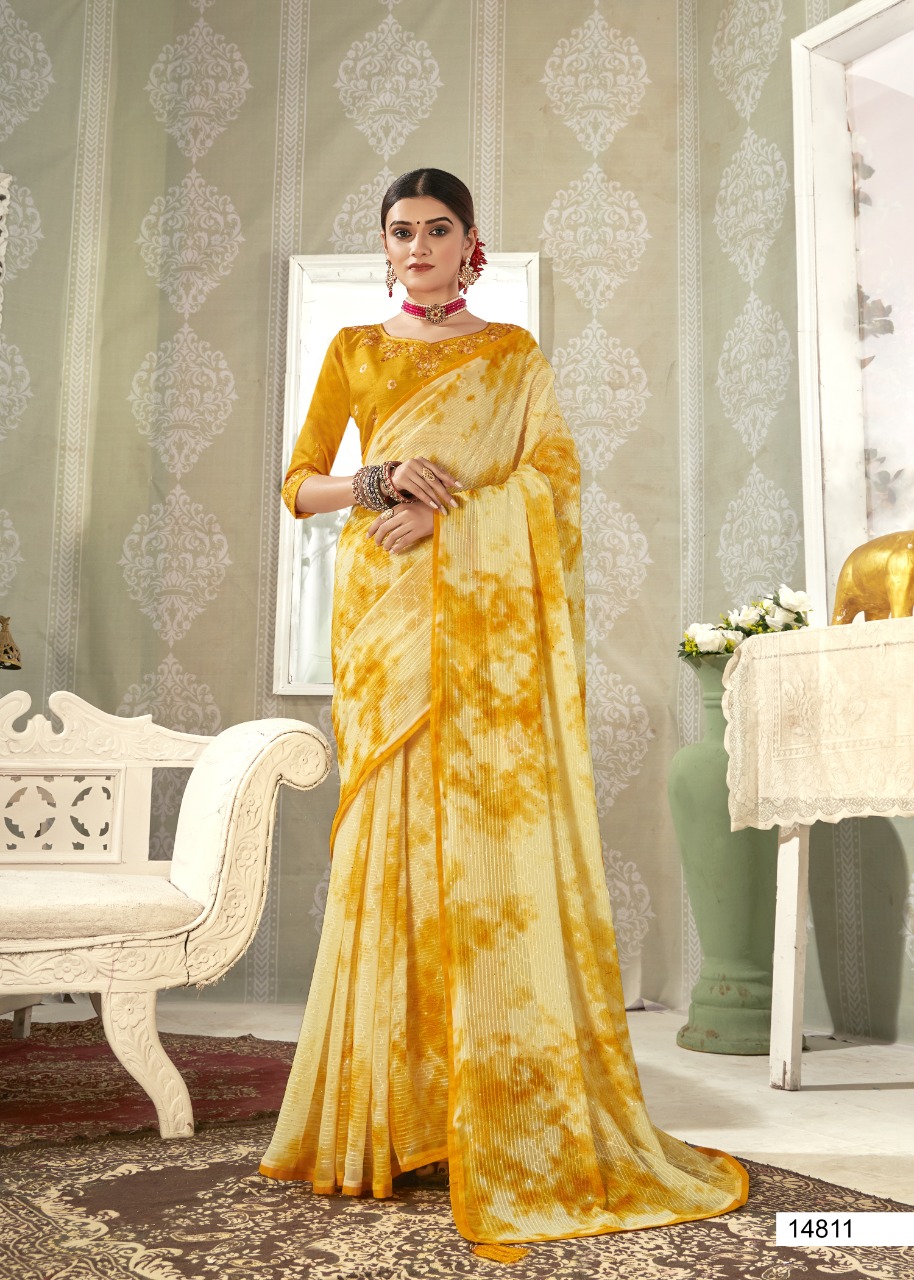 vallabhi print atharva ved crochet gorgeous look saree catalog