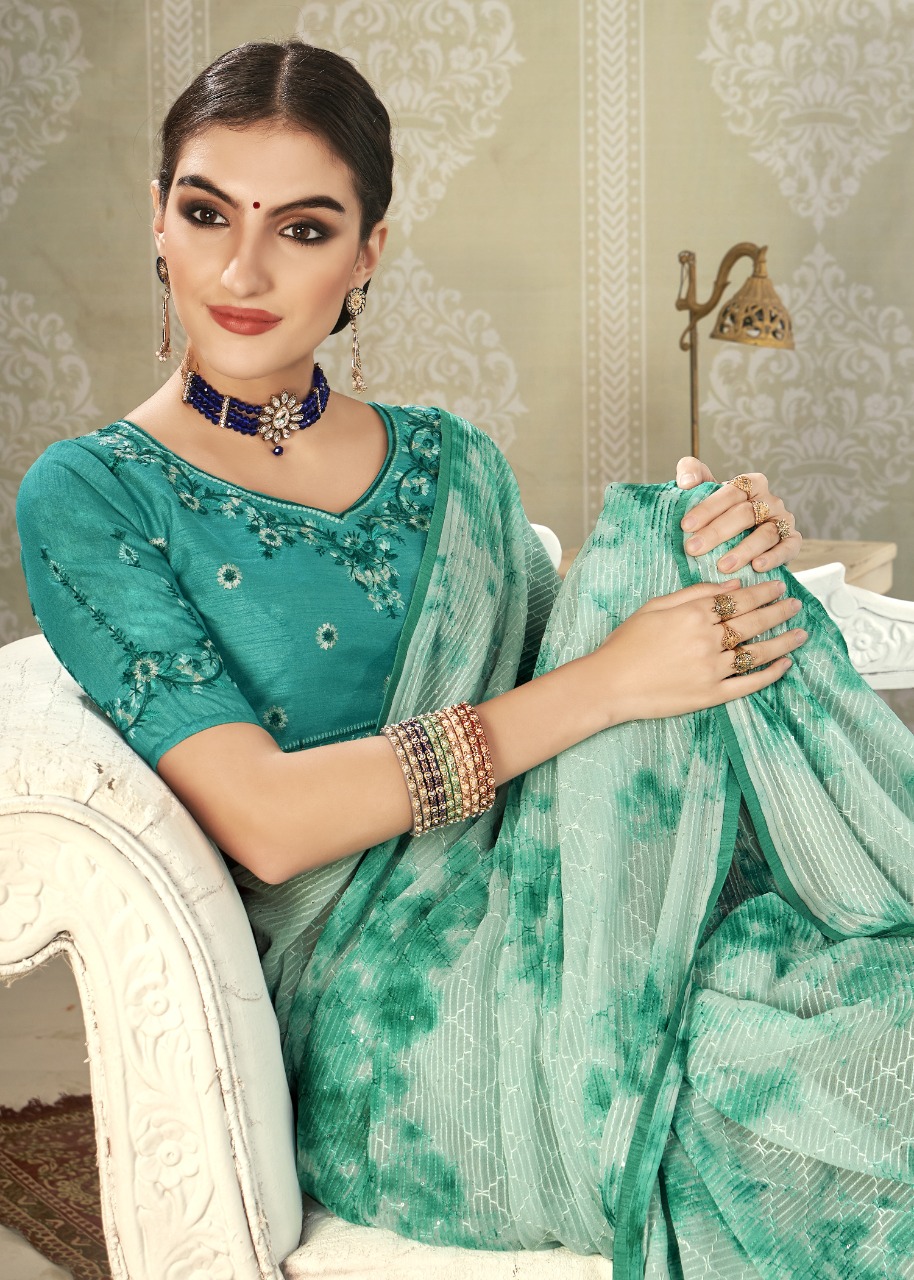 vallabhi print atharva ved crochet gorgeous look saree catalog