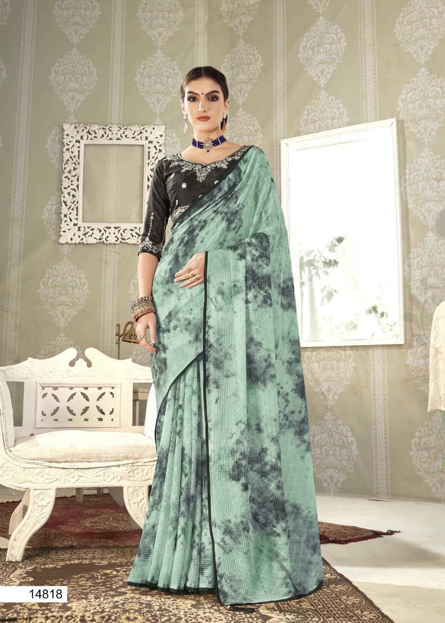 vallabhi print atharva ved crochet gorgeous look saree catalog