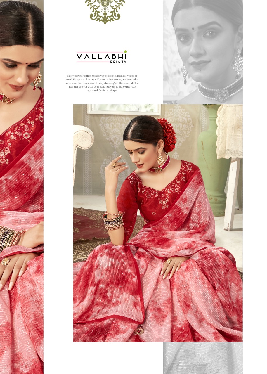 vallabhi print atharva ved crochet gorgeous look saree catalog