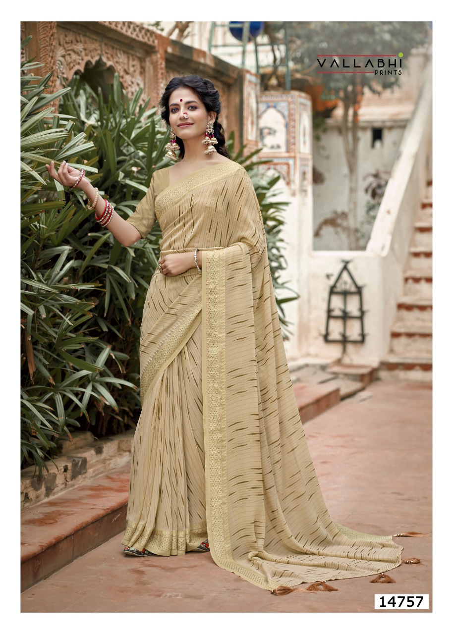 vallabhi print chhalia georgette attractive look saree catalog