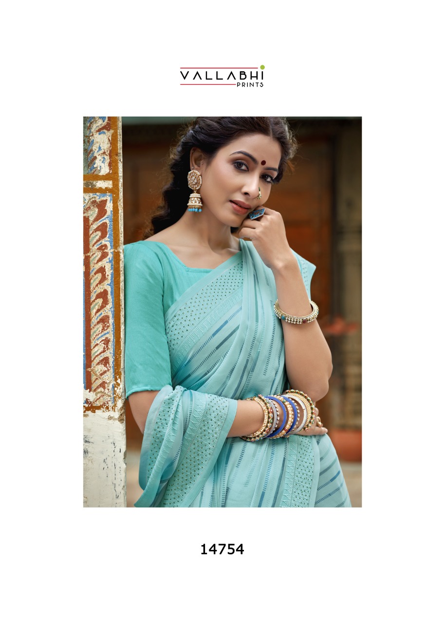 vallabhi print chhalia georgette attractive look saree catalog