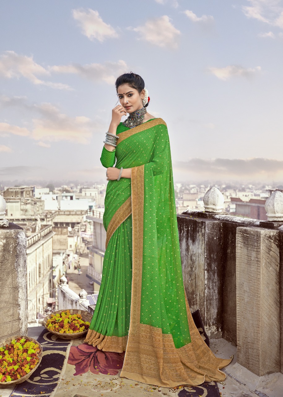 Vallabhi print dildaar georgette look regal look saree catalog