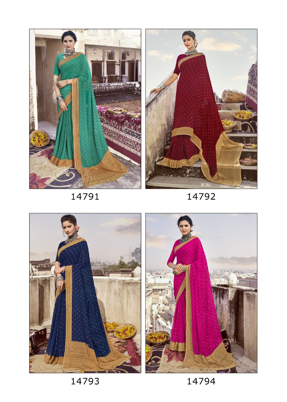 Vallabhi print dildaar georgette look regal look saree catalog