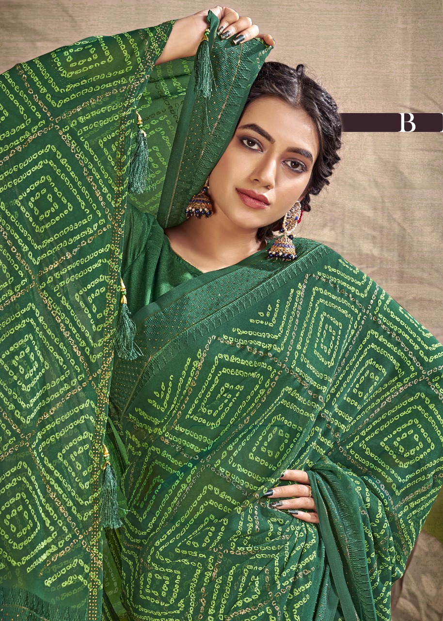 vallabhi print dishu georgette attractive look saree catalog