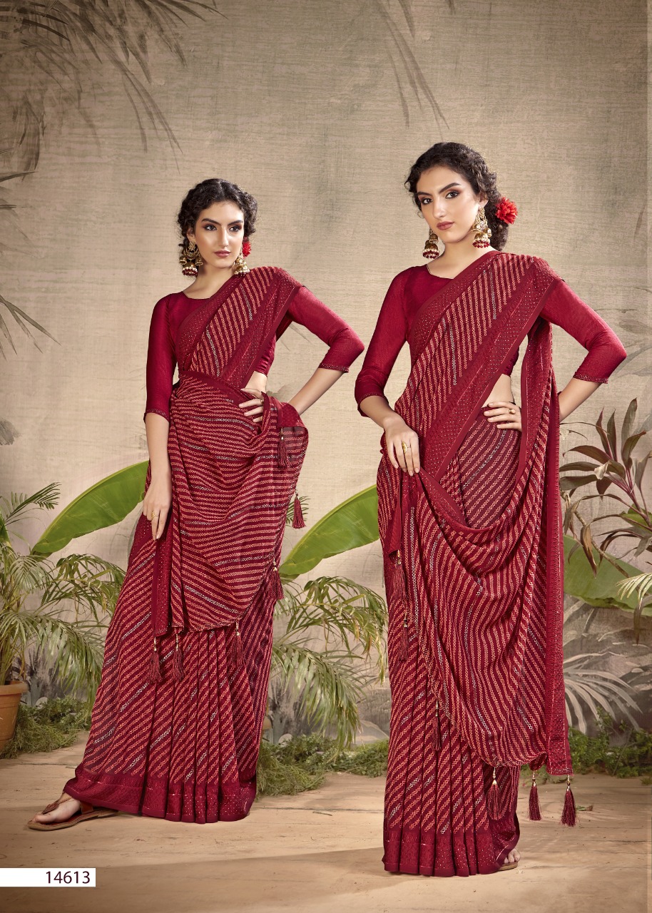 vallabhi print dishu georgette attractive look saree catalog