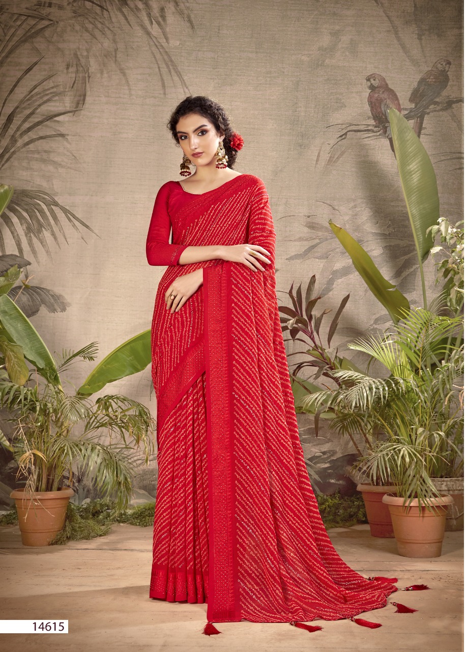 vallabhi print dishu georgette attractive look saree catalog