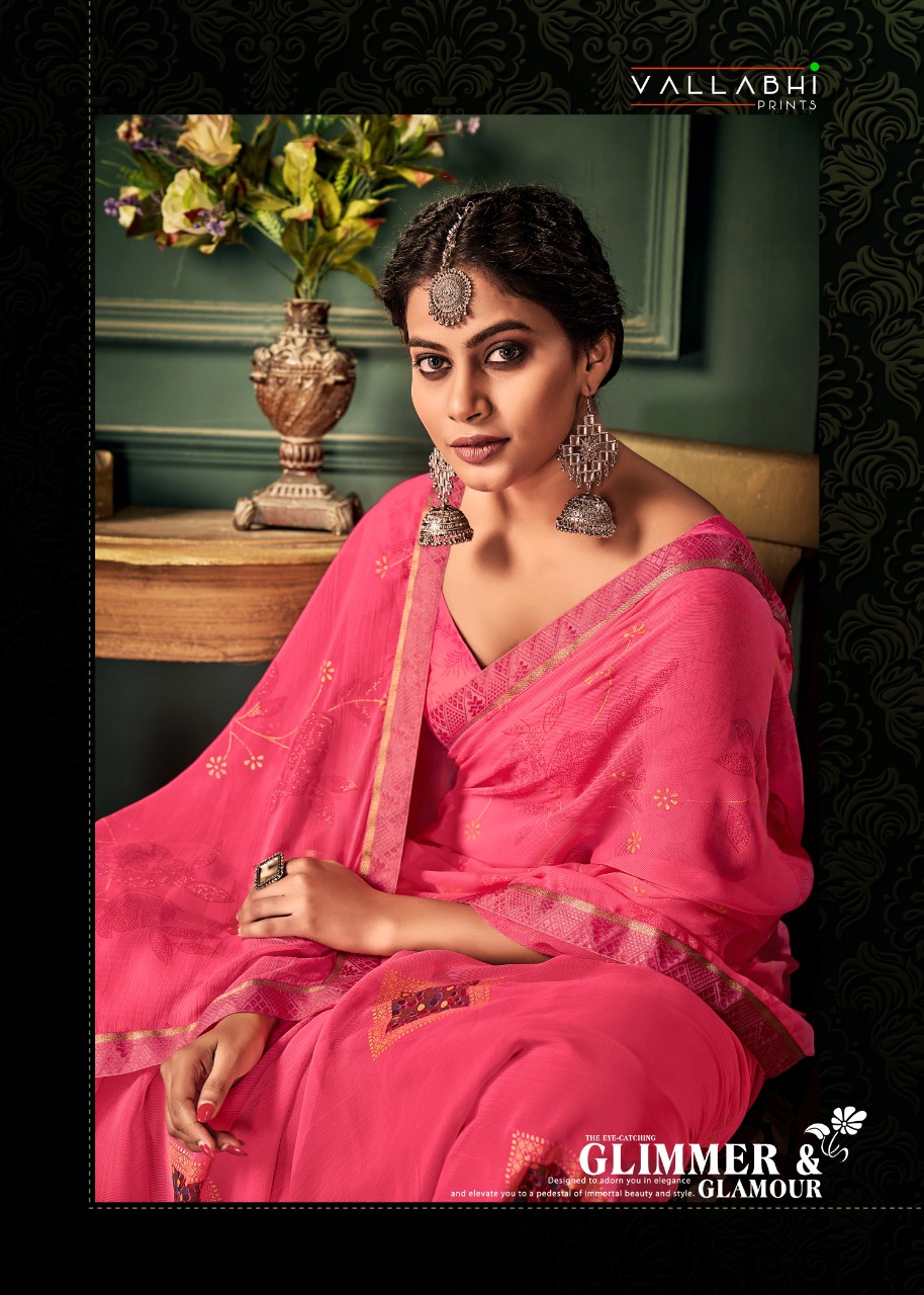 vallabhi print famous vol 2 georgette attractive look saree catalog