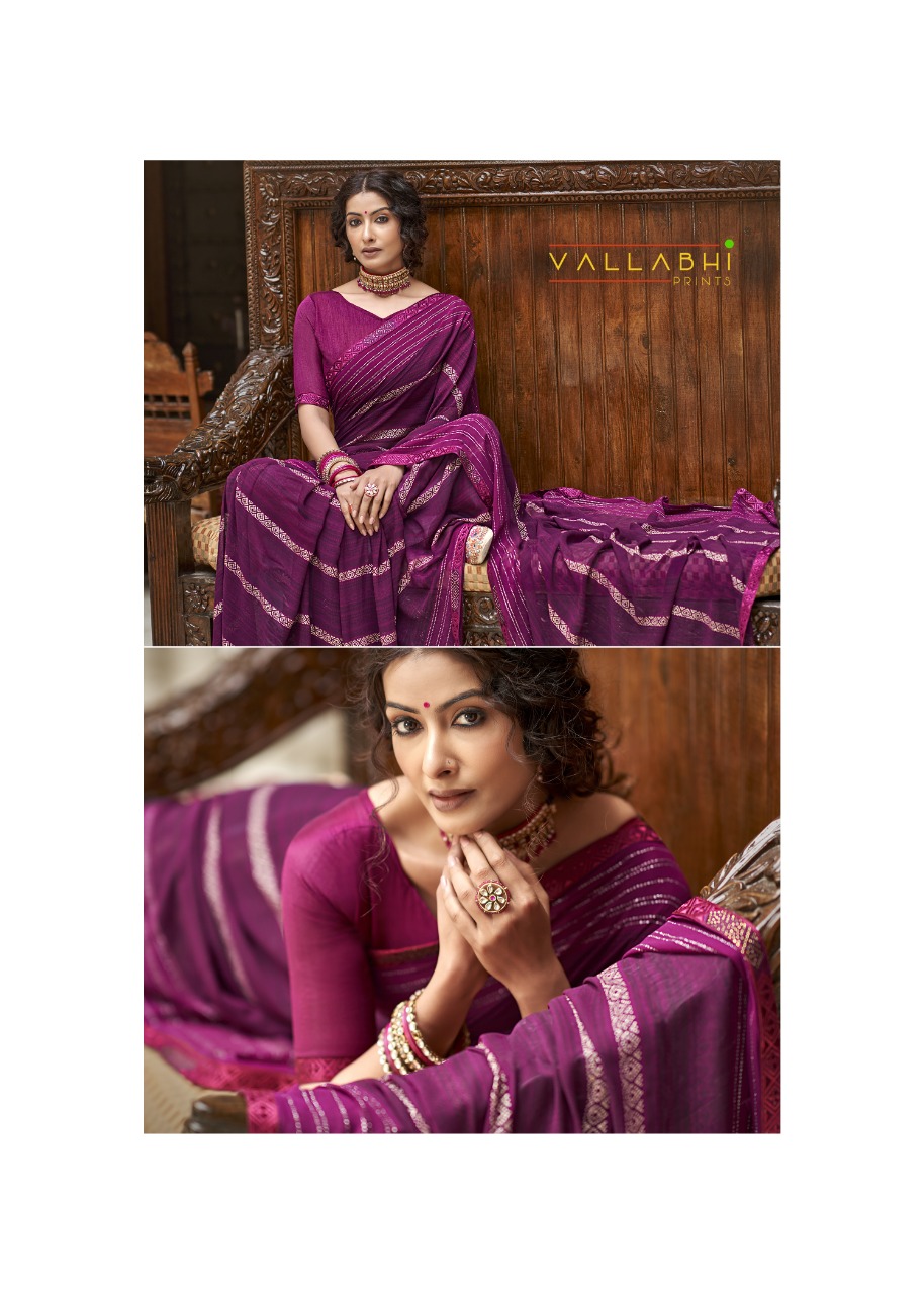 Vallabhi print hi choice georgette look regal look saree catalog