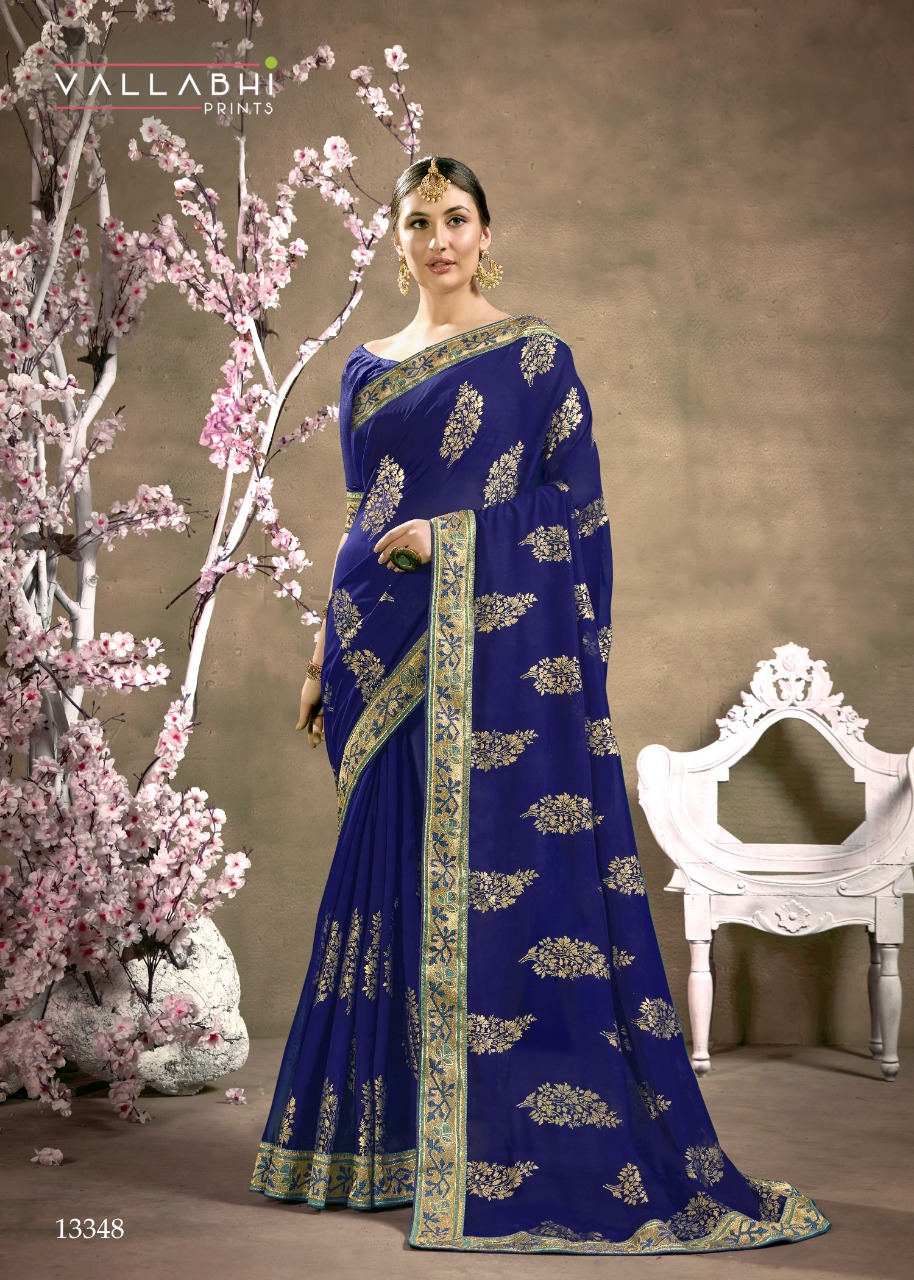 vallabhi print keshvi Vichitra Dyed graceful look saree catalog