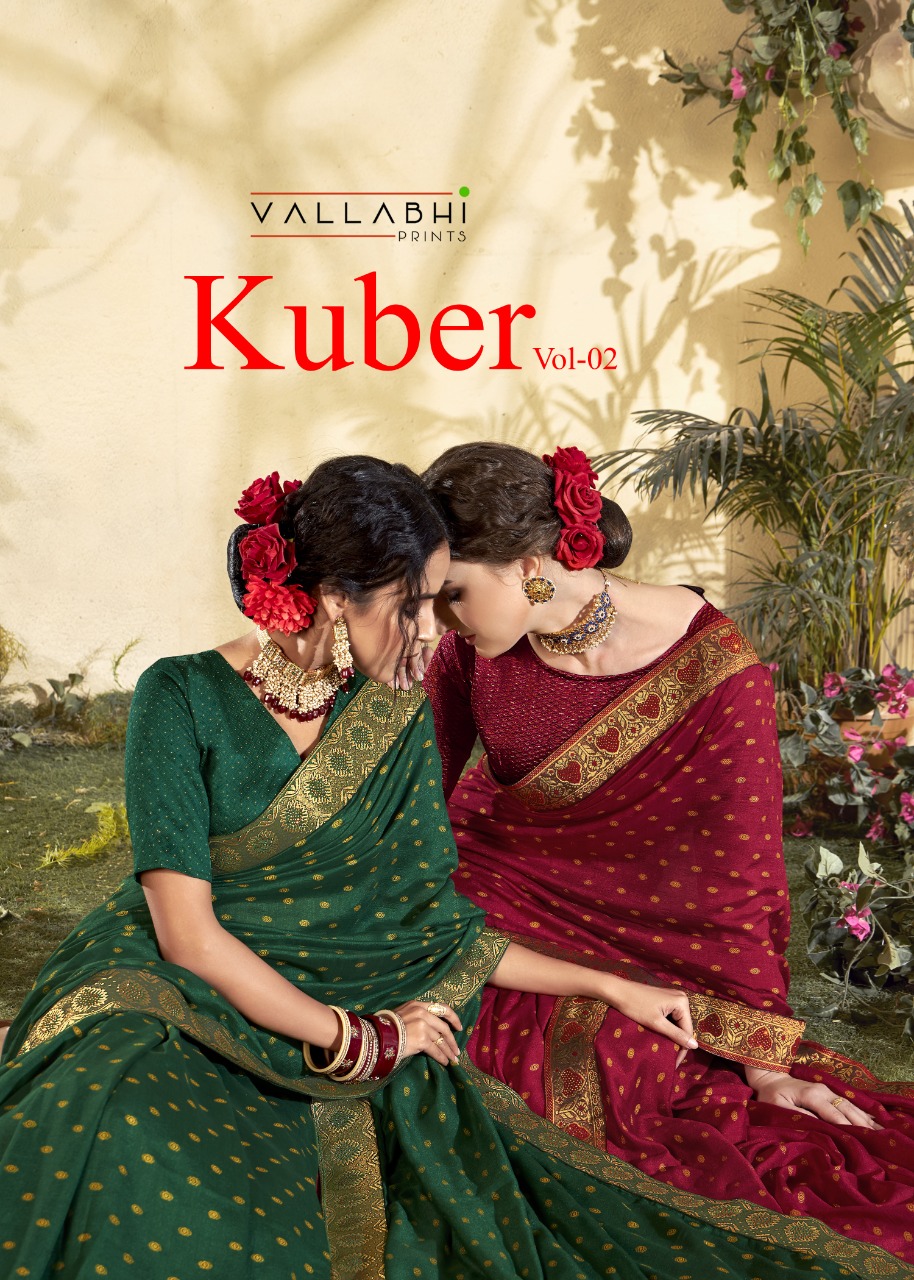 vallabhi print kuber vol 2 Vichitra Dyed graceful look saree catalog