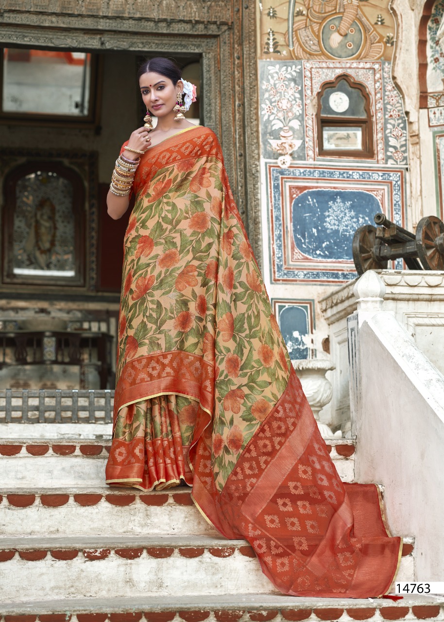 vallabhi print madhushala Brasso print astonishing saree catalog