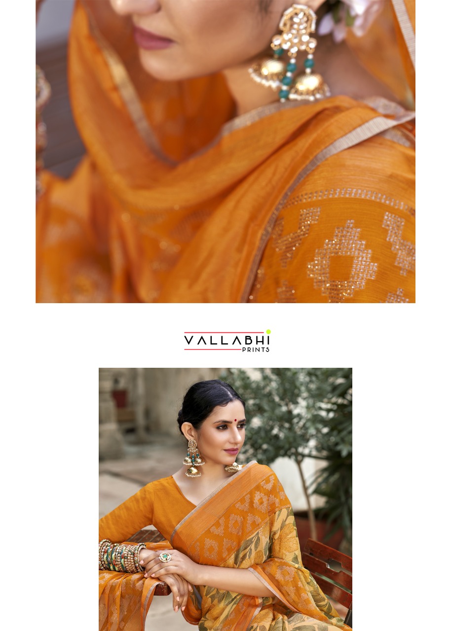 vallabhi print madhushala Brasso print astonishing saree catalog